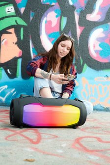 Bigben Audio Party Pro + Bluetooth Speaker Disco Lighting